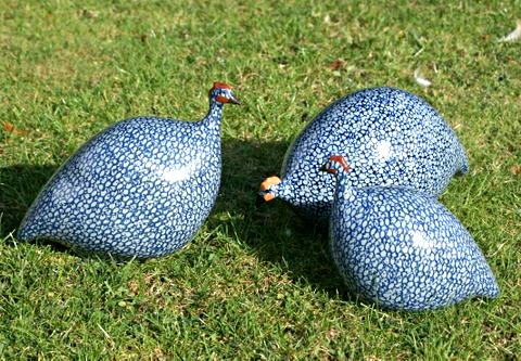 Ceramic guinea fowl