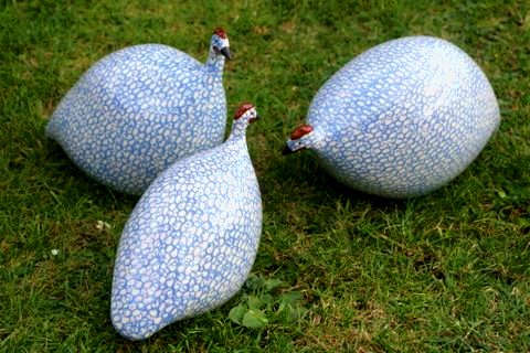 Ceramic guinea fowl